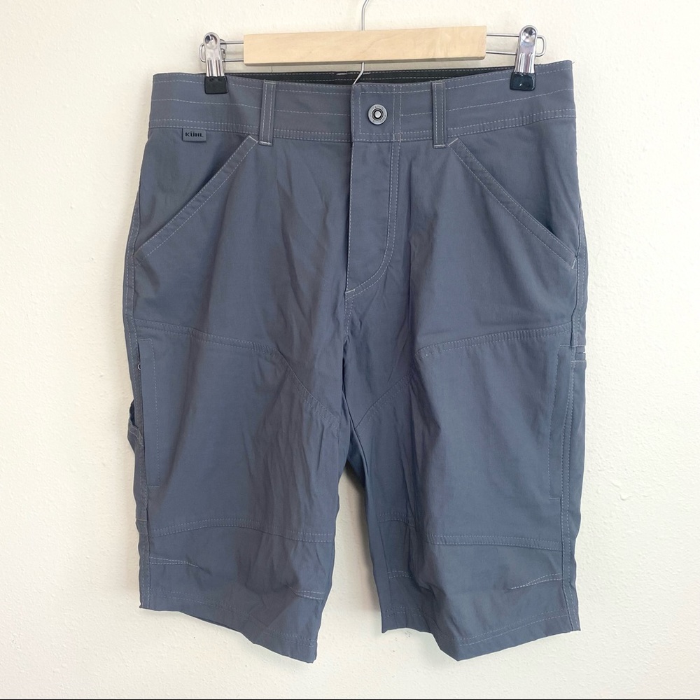 Kuhl Men's Renegade Hiking Outdoor Shorts Grey Blue Pewter Size 31
